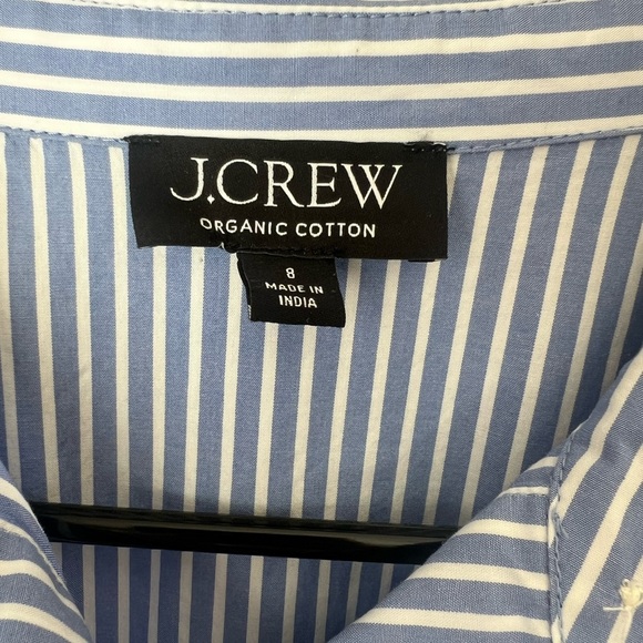 J Crew Organic Cotton Striped Shirt Dress, 8 - Picture 3 of 7